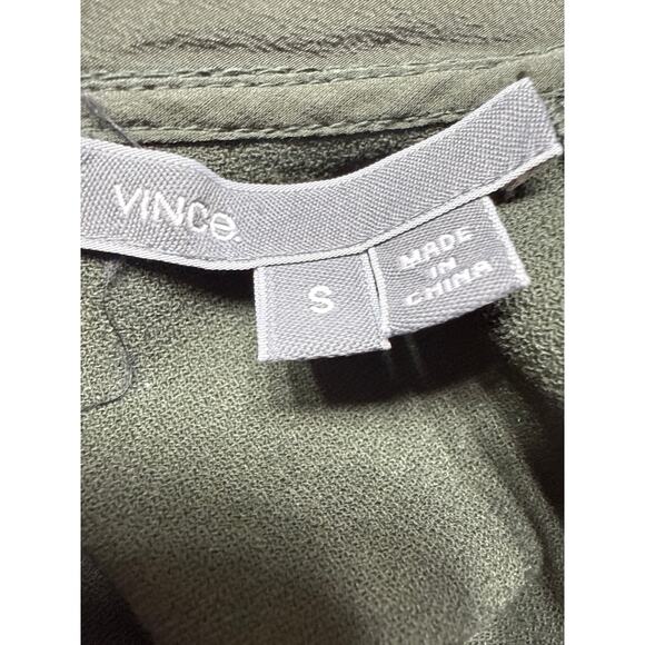 Vince Short Sleeve Shift Dress Women’s Small Olive Green - Picture 7 of 9